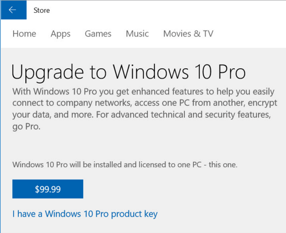 windows 10 pro anytime upgrade key